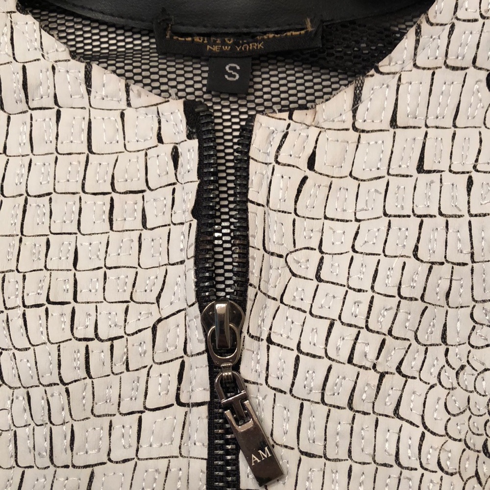 Unique Leather & Mesh Jacket - Picture 5 of 5